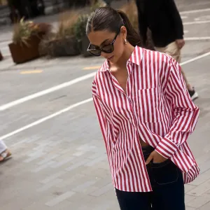 You Got This Oversized Shirt - Red Stripe