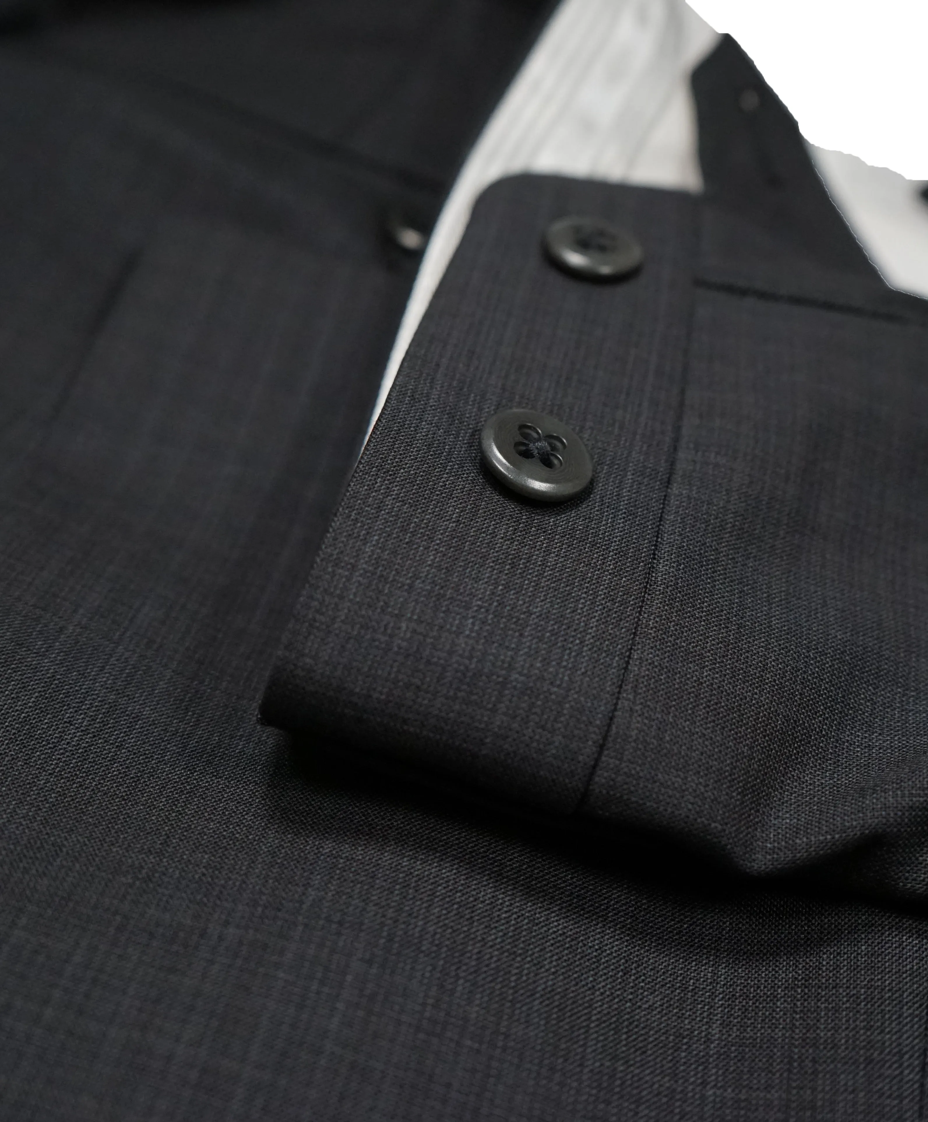 ZANELLA - Gray Tonal Plaid Check “TODD” Flat Front Dress Pants - 34W