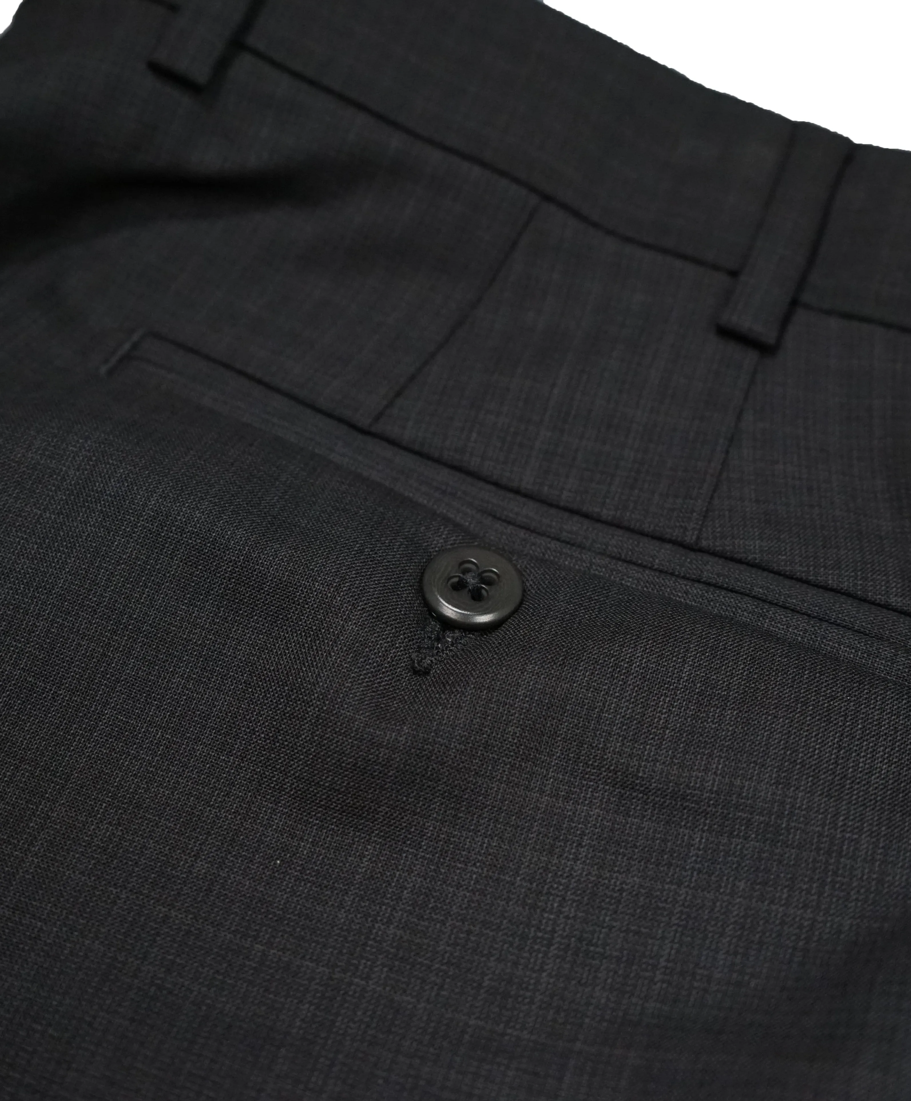 ZANELLA - Gray Tonal Plaid Check “TODD” Flat Front Dress Pants - 34W